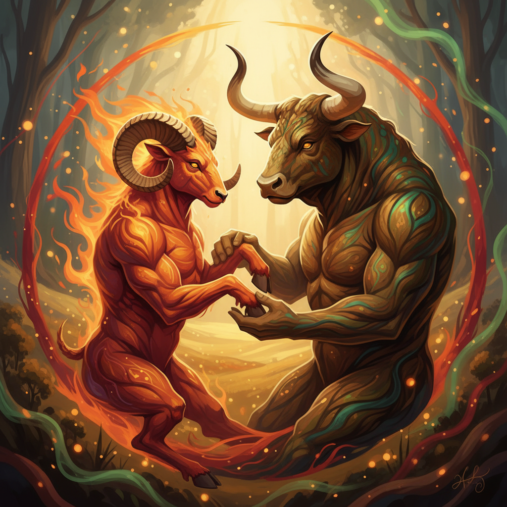 Aries Passion Venus in Taurus Lasting Love